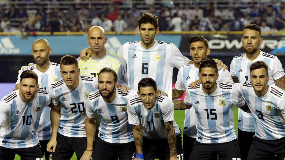 Mannschaftsfoto für Argentinien