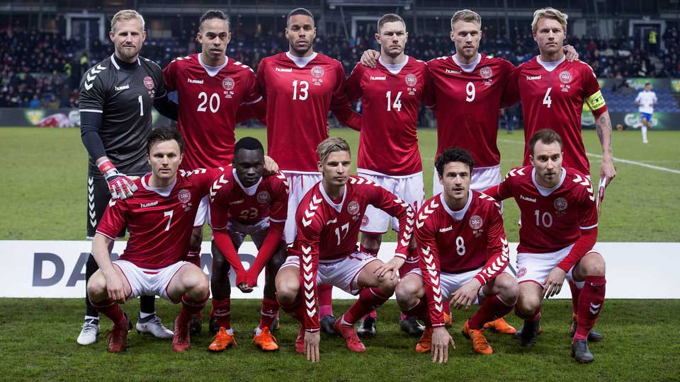 Mannschaftsfoto für Dänemark