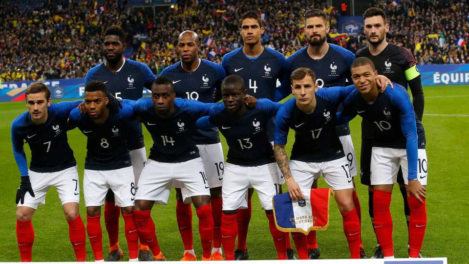 Mannschaftsfoto für Frankreich