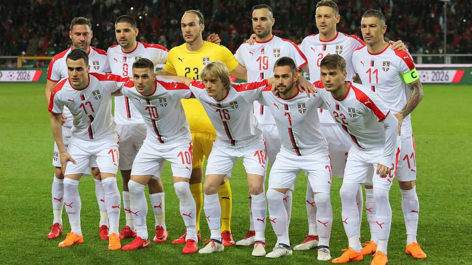 Mannschaftsfoto für Serbien