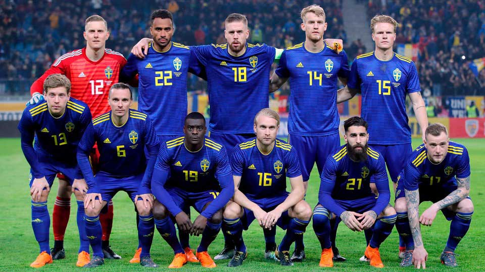 Mannschaftsfoto für Schweden